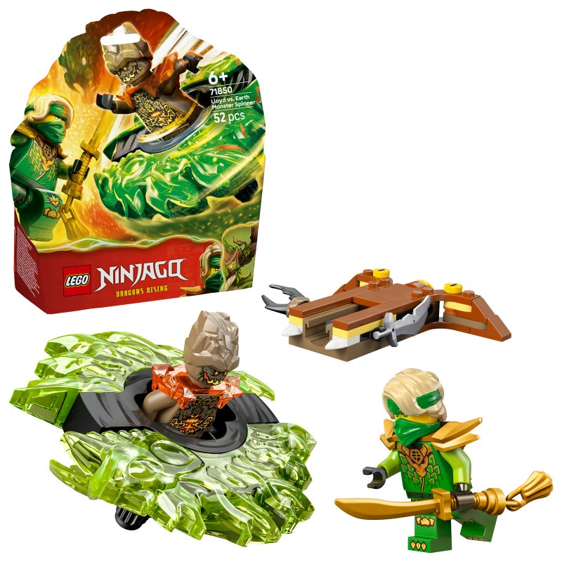 LEGO NINJAGO Lloyd vs. Earth Monster Spinner 71850 Building Toy Set (52 Pieces) - Image 1